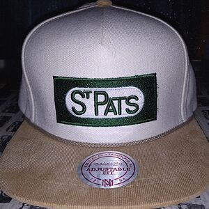 ❄️🏒 Super Rare 1947 Vintage St. Patrick's NHL Mitchell&Ness Cap, White/Tan 🏒❄️